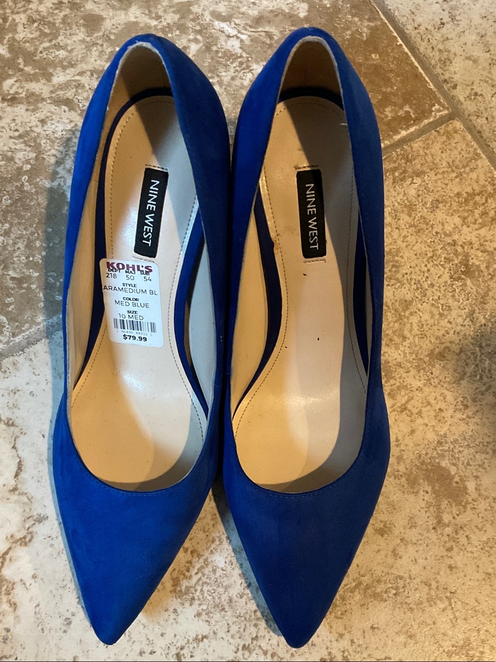 Nine West Royal Blue Pointed Toe Pumps